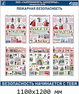 Стенд информационный Пожарная безопасность 1100x1200